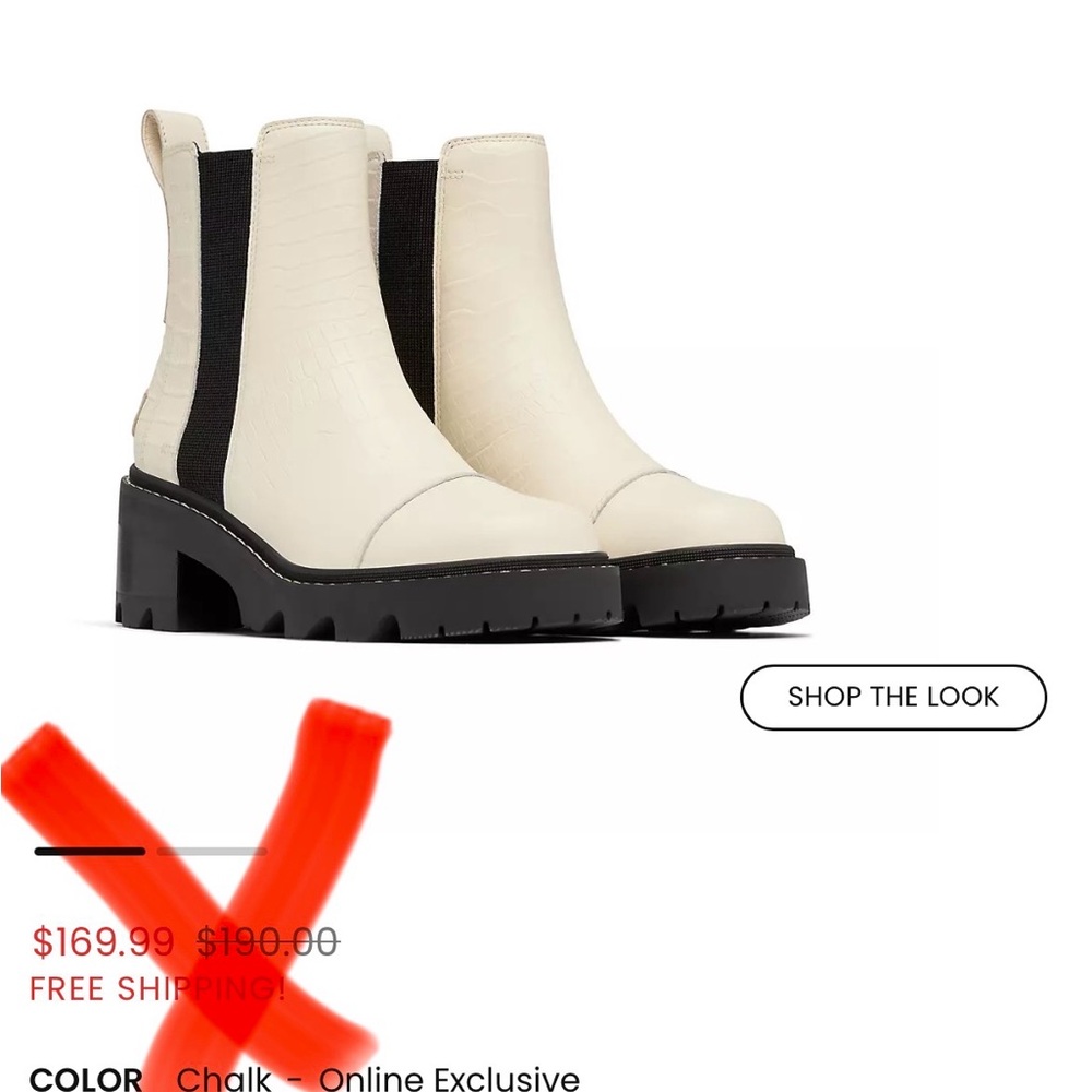 Sorel Chalk Ankle Boots with Black Accents